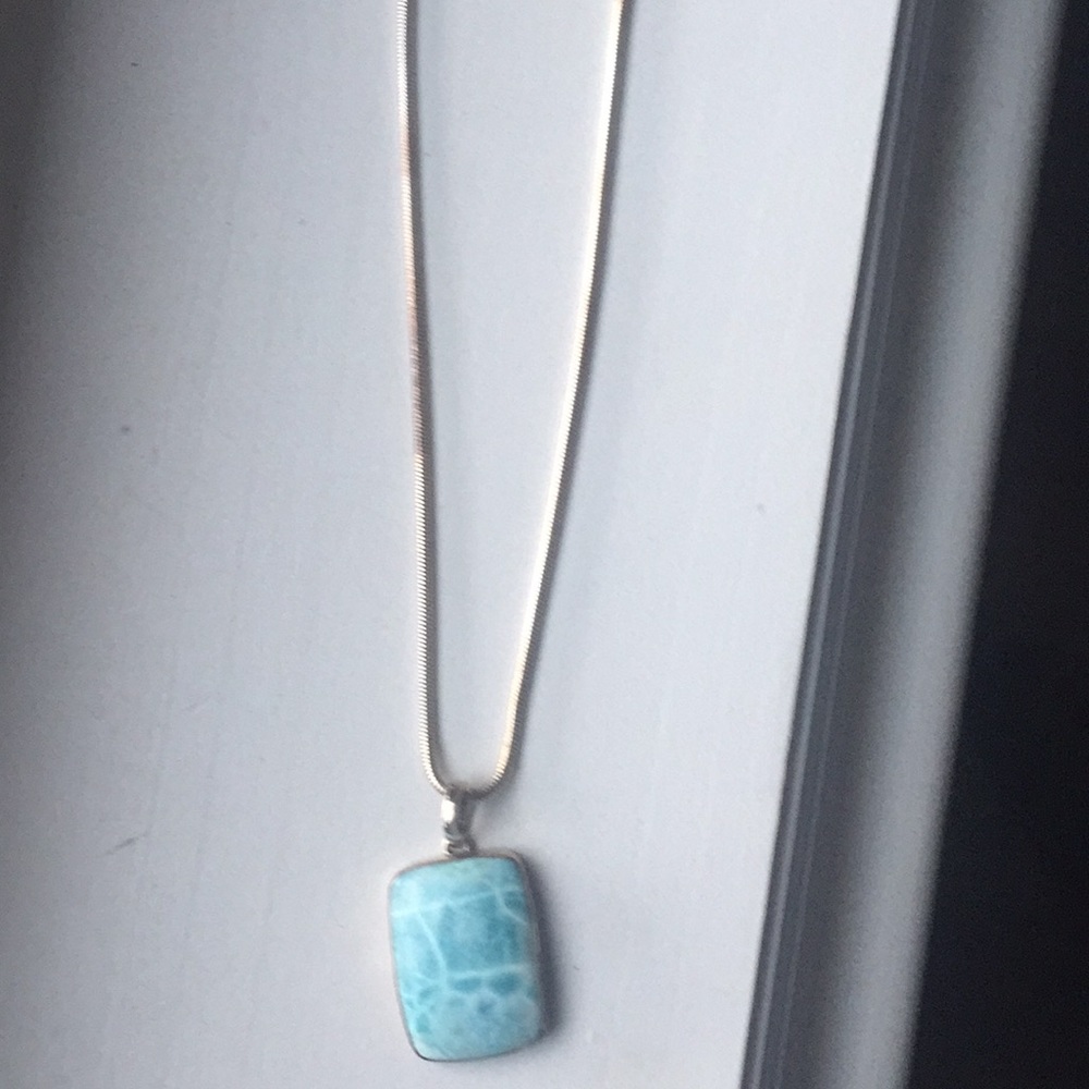 Amazonite gem stone necklace.